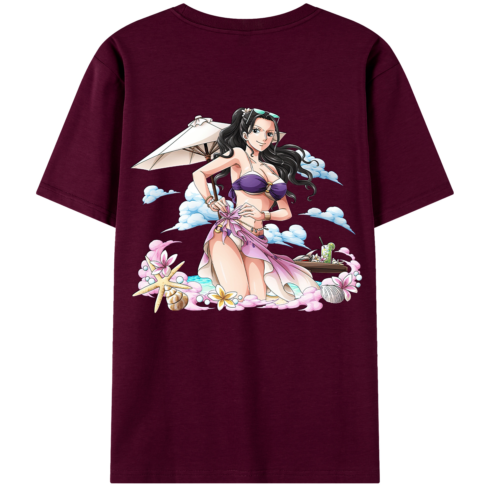 ワンピース ニコ・ロビン ONE PIECE Nico Robin レディース半袖Tシャツ(バックプリント)